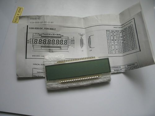 Varitronix VIM-808 8 Digit 0.5&#034; LCD Character Display Module