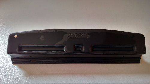 Punchodex Rolodex No. P-39 Office Black Metal Adjustable Hole Puncher Works