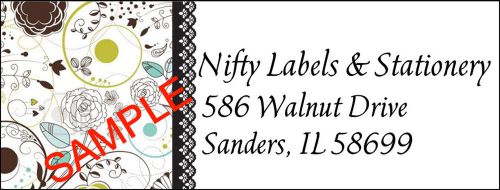 Curls &amp; swirls background #68 laser return address labels for sale