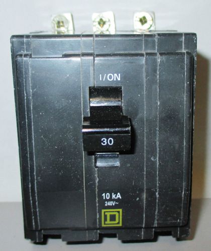 Square D 30 AMP 10 kA 240V 3 Pole Circuit Breaker Type QO