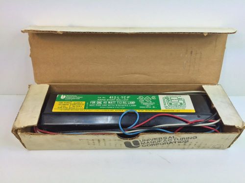 NEW! UNIVERSAL MANUFACTURING CORP RAPID START BALLAST 412-L-TC-P 412LTCP