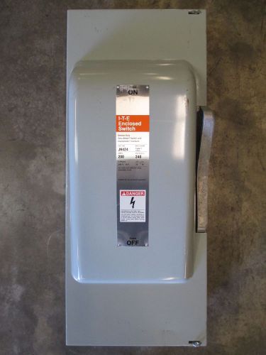 I-T-E JN424 200 Amp 240V Enclosed General Duty Fusible Vacu-Break Safety Switch