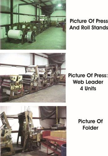 Web leader printing press (1971) and equipment for sale