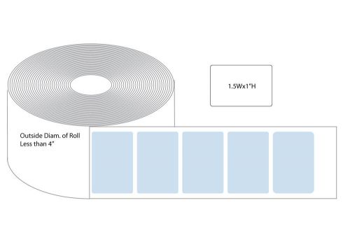 13,750 1.5x1&#034; 4Sure Removable/SemiGloss /Fluorescent Labels Laser Inkjet BarCode