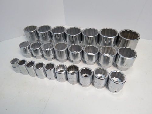 Proto professional 3/4 drive 25 piece sae fractional socket set 3/4 thru 2 3/8 for sale