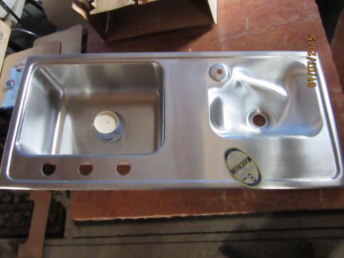 Elkay stainless sink with water station/drinking fountain (no faucets included) for sale