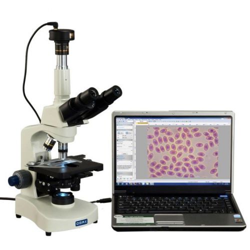 OMAX 40X-2500X Phase/Darkfield Trinocular Reversed LED Microscope + 1.3MP Camera