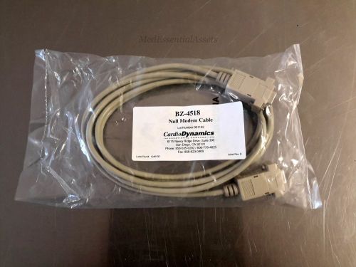 Cardiodynamics 6&#039; null modem cable bz-4518 rs232 monitoring for sale