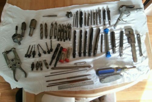 Aviation Grumman Lot Of Tools Aerospace, , Debur zephyr bits , Ford Wrench Etc.