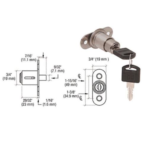 CRL Brushed Nickel Track Plunger Lock