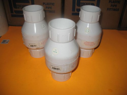 SPRING CHECK VALVE 2&#034; PVC SLIP SOCKET (LOT OF3) FLO 1011-20