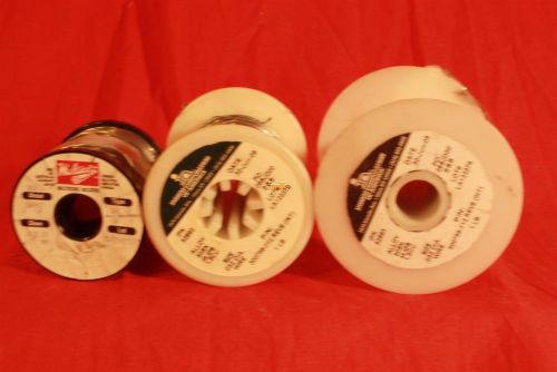 Solder Wire: lot of 3 sn50 pb48.5 cu1.5 .032 &amp; .028 dia Rosin Core 2.2 Lb/lot