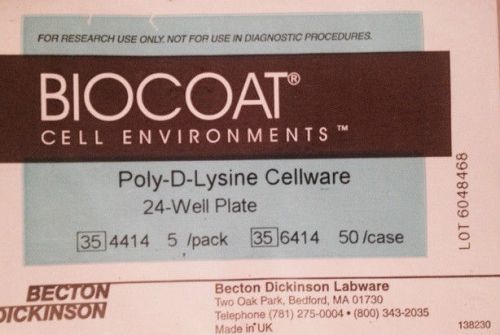 BD BIOCOAT 354414, 24-WELL PLATES, Poly-D-Lysine Cellware, (5 PK)