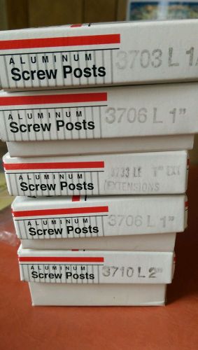 1/2&#034;, 1&#034;, 1&#034; ext and 2&#034;. Aluminum Screw Posts / Binding Screws/ Binder Posts