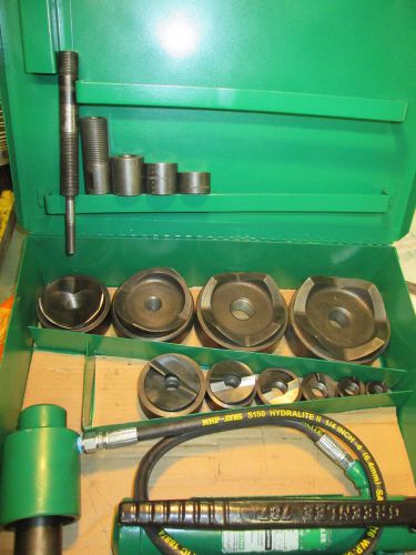 Greenlee 7310sb  1/2 ”–4” hydraulic slugbuster  knockout  set 767 pump 746 ram for sale