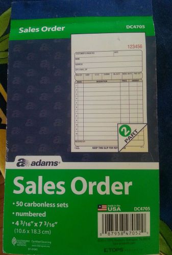 ADAMS SALE ORDER CARBONLESS SET BOOKLET