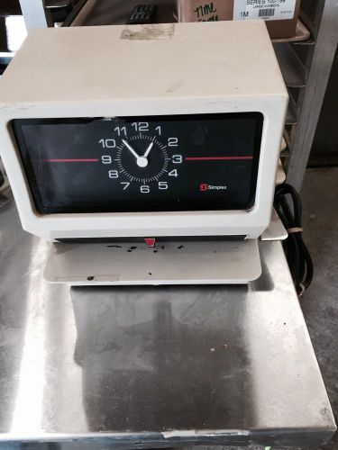 Simplex time clock  model 0002 no key for sale