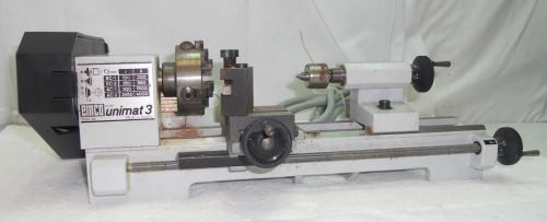 Emco unimat 3 mini lathe w/ original box &amp; instruction manual &amp; extras works! for sale