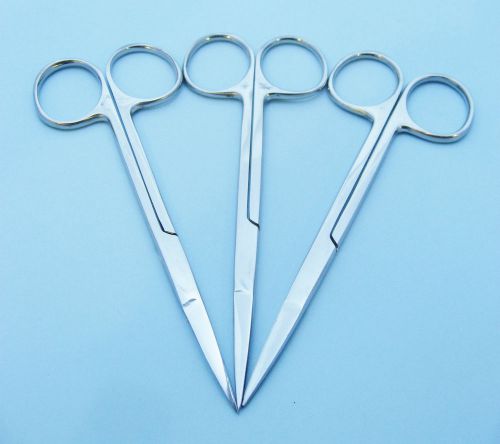 Set of 3 New IRIS SCISSOR Straight 4-1/2&#034; Stainless Steel Surgical O.R. Grade SS