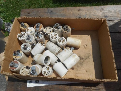 L2730- Lot of Vintage Large Light Socket Parts- Antique Lighting