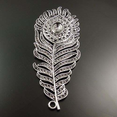 79*33*3mm Antique style silver tone  alloy leaf charms/pendant 6pcs 31817