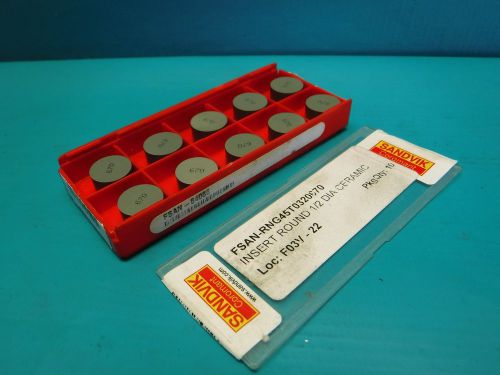 NEW SANDVIK FSAN-RNG45T0320670 1/2&#034; CERAMIC 10 PCS