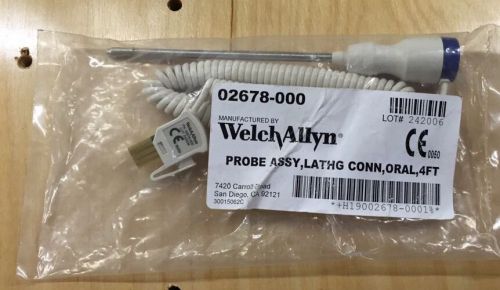 Welch Allyn Temperature Probe 02678–000 4 Foot