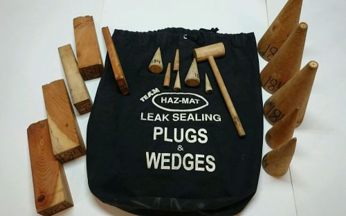 TEAM (HAZ-MAT) LEAK SEALING WOODEN PLUGS &amp; WEDGES KIT FIREFIGHTING APPARATUS