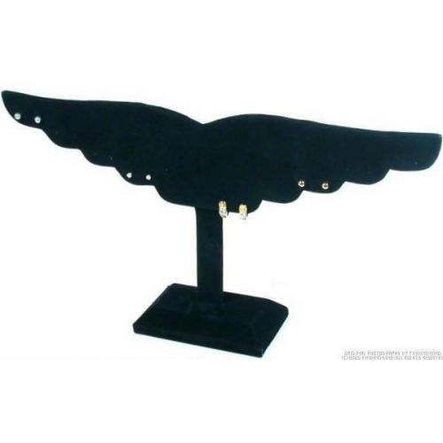 Earring 10 Pair Black Velvet Wing Style Jewelry Display