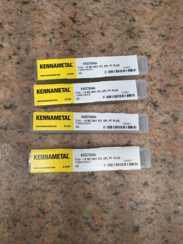 4 Kennametal 1542654  7/16-14 NC GH3 3FL SPL/PT Plug Taps