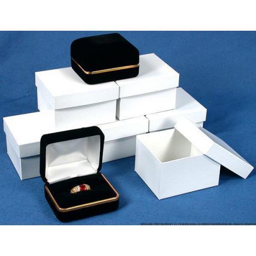 6 Ring Boxes Black Velvet Jewelry Case Display Gift Box