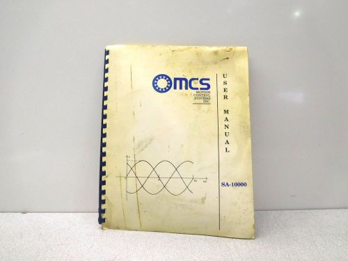 MO-1864, MOTION CONTROL SYSTEM INC. SA-10000 PWM SERVO AMPLIFIER USER MANUAL