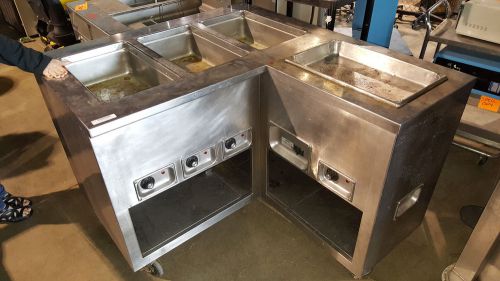 FOOD WARMER STEAM TABLE 4 BAY ELECTRIC CORNER UNIT