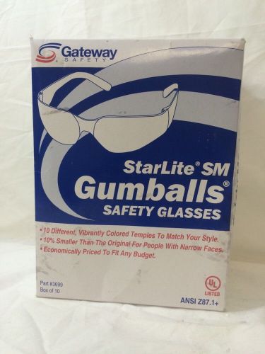 Gateway safety starlite sm gumballs  10 safety glasses #3699 e022 j for sale