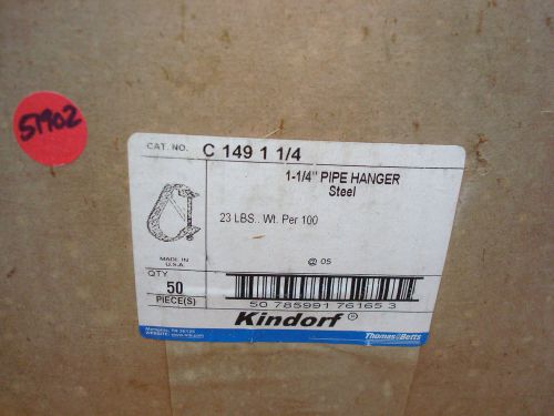 Box 50 pcs Kindorf C149 1-1/4 size steel conduit pipe hangars