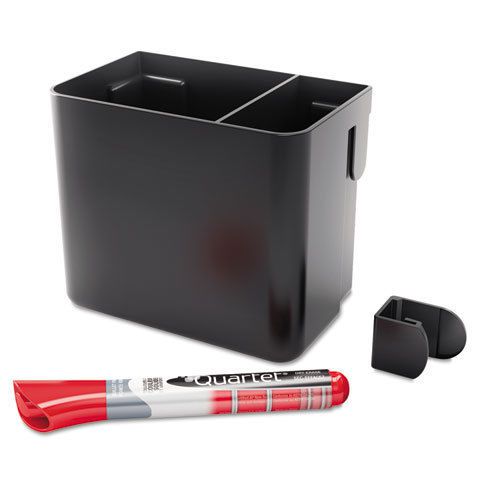 Quartet prestige connects 2 accessory storage cup, 5 x 3 x 4, plastic, black for sale