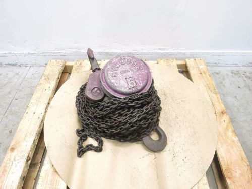 Chisholm-moore model m cylclone 6ton manual chain hoist d516970 for sale