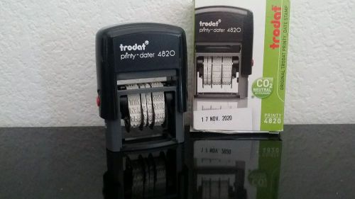 Trodat Original Printy Date Stamp Print Dater 4820, Black Ink, CO2 Neutral