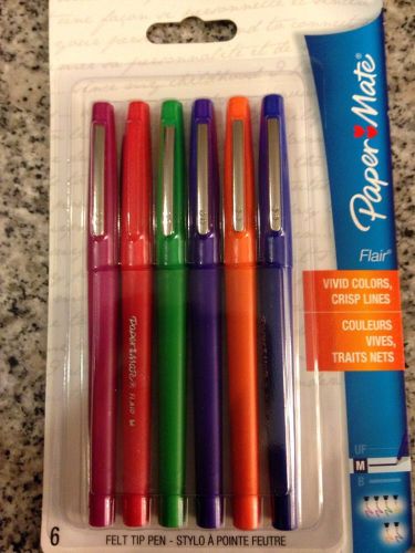 Paper Mate Flair 6 Felt Pens Medium Point