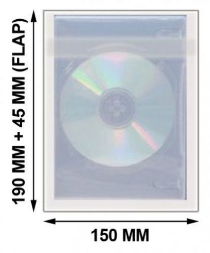 500 opp plastic wrap bag for slim dvd case 9mm for sale
