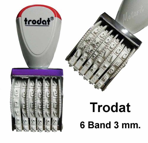 TRODAT 6/3 Wheel Rubber Stamp 6 Band 3 mm Stamper Stempel Number Label Tag Date