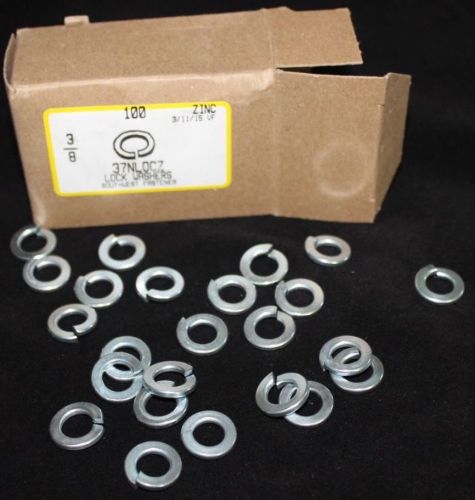 Lock washer. size: 3/8&#034;. zinc plated steel. package quantity: 100 for sale