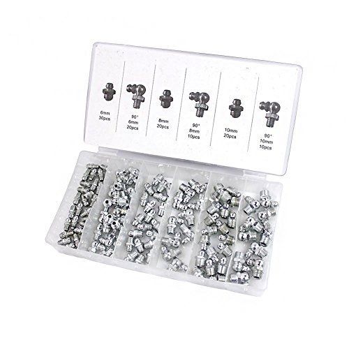 Capri Tools 10036 Metric Hydraulic Grease Fittings Assortment, 110-Piece