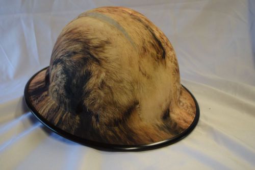 Pyramex Ridgeline Wide Brim Hard Hat custom Hydrodipped Coyote Fur Flat Finish