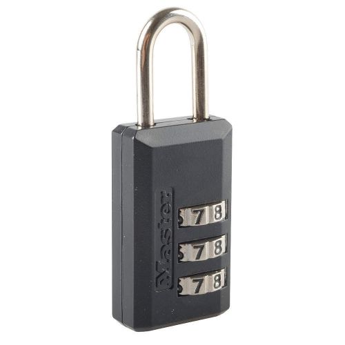 MASTER LOCK 646D Combo Padlock, Side, 3Dial, Black, NEW, FREE SHIPPING %XX%