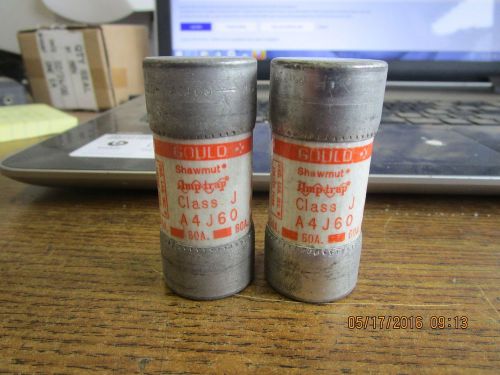 NEW LOT OF 2 GOULD SHAWMUT AMPTRAP FUSE 60 AMP A4J60