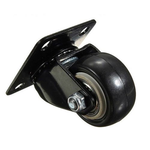 Heavy duty 35mm pu swivel caster wheels trolley rubber base top plate bearing for sale