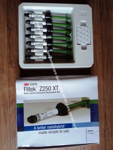 3M ESPE Filtek Z250 Nano Hybrid Dental Composite Shade A2/A3/A3.5 7 Syringe KiT