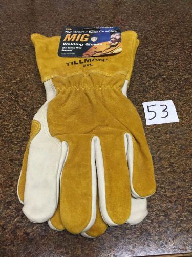 TILLMAN 50L TOP GRAIN/SPLIT COWHIDE MIG GLOVES - LARGE