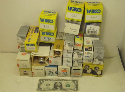 NEW NIB HUGE LOT OF 35 PROJECTOR PROJECTION LAMP BULBS GE SYLVANIA DFD DLN DFY